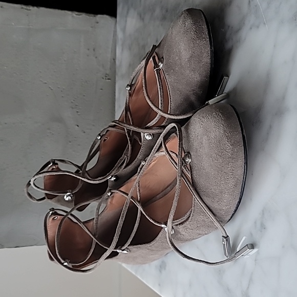 Sigerson Morrison Elise suede lace up flat 7 ½ - Picture 2 of 8